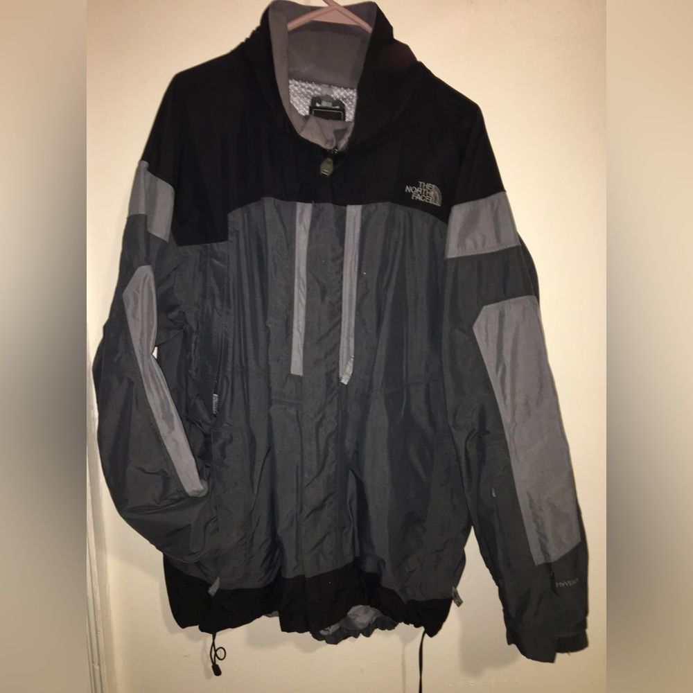 The north face jacket black and gray